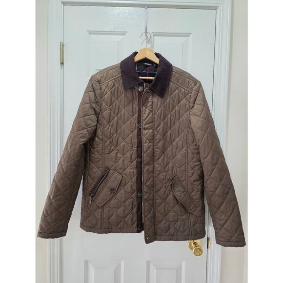 Barbour Men's Classic Tartan Quilted Jacket, Brown XL - Picture 1 of 12